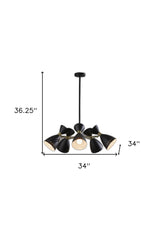 Cinco Diabolo Adjustable Black Metal Pendant