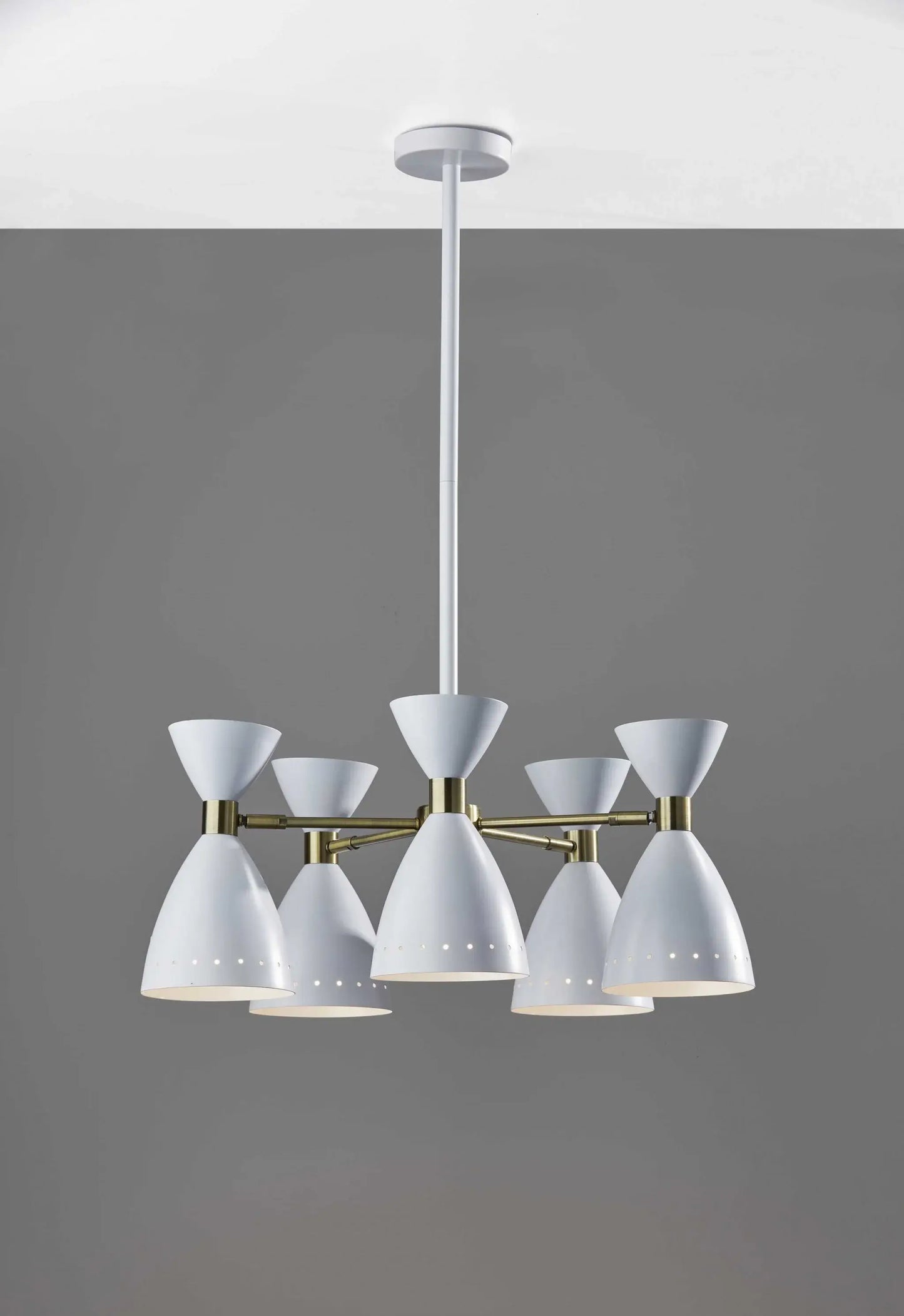 Cinco Diabolo Adjustable White Metal Pendant - Homeroots - Flyclothing LLC