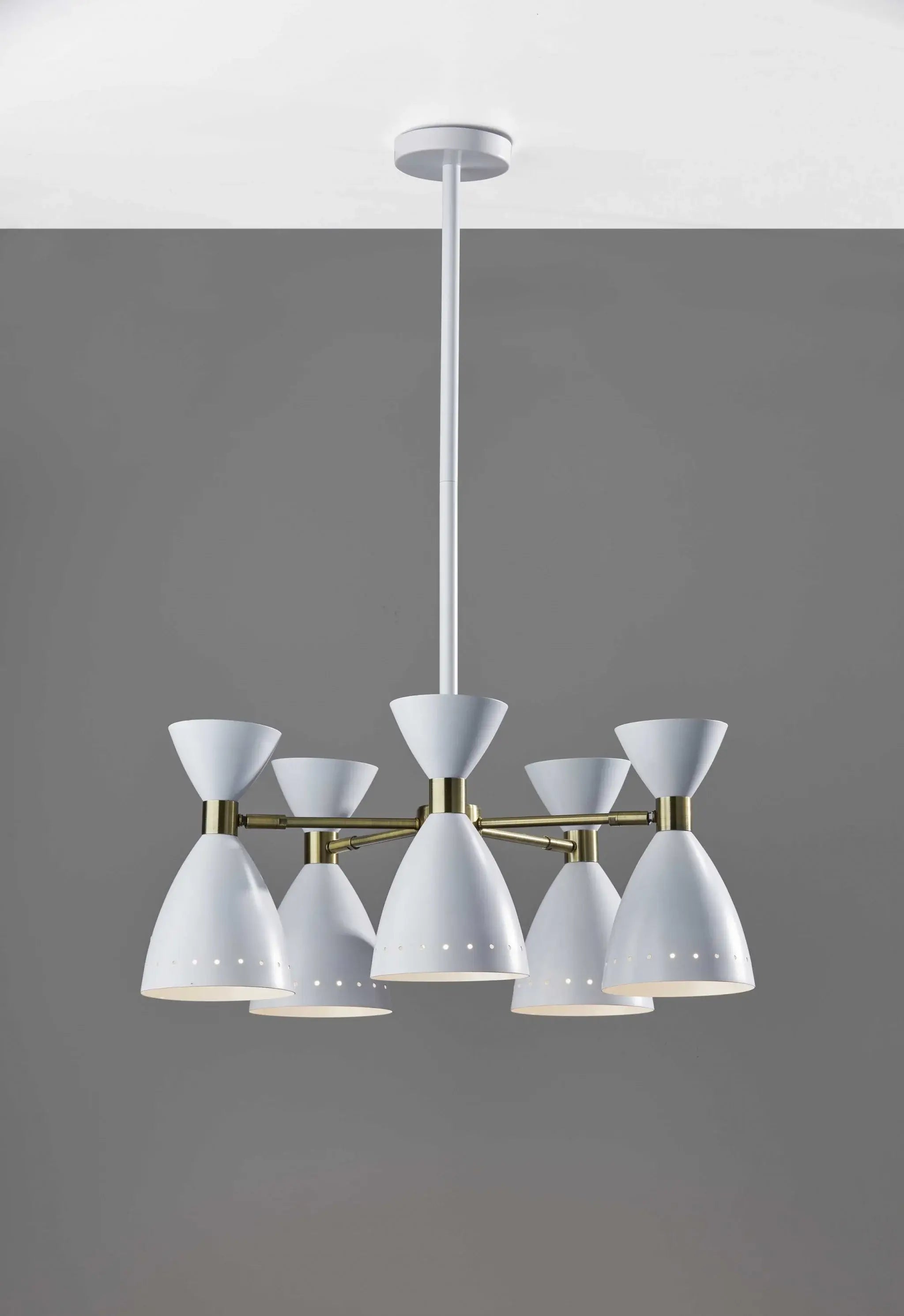 Cinco Diabolo Adjustable White Metal Pendant - Homeroots - Flyclothing LLC