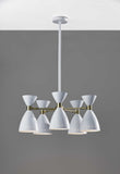 Cinco Diabolo Adjustable White Metal Pendant - Homeroots