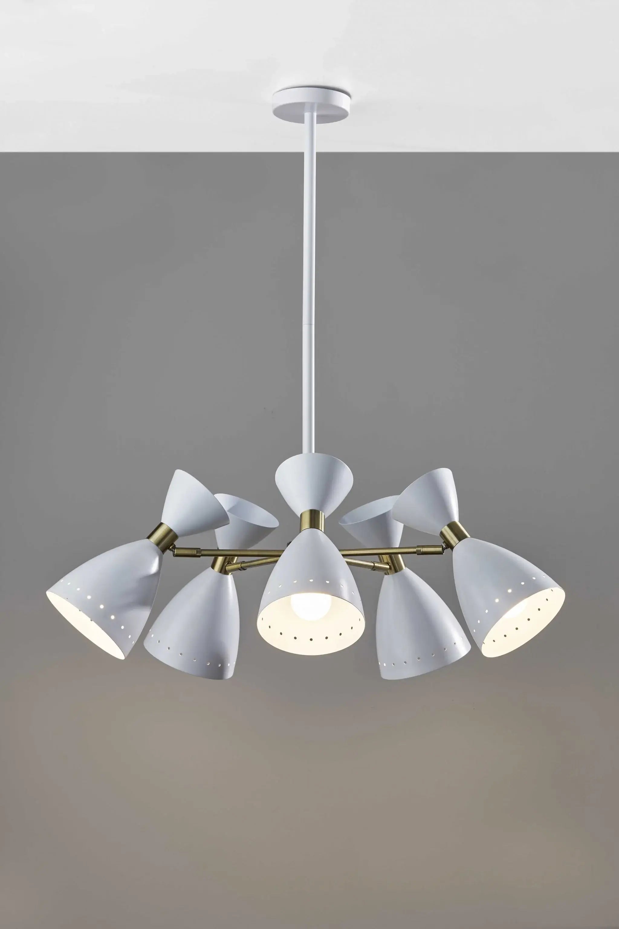 Cinco Diabolo Adjustable White Metal Pendant - Homeroots - Flyclothing LLC