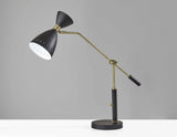 Brass Cinch Black Metal Adjustable Desk Lamp - Homeroots - Flyclothing LLC