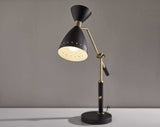 Brass Cinch Black Metal Adjustable Desk Lamp - Homeroots - Flyclothing LLC
