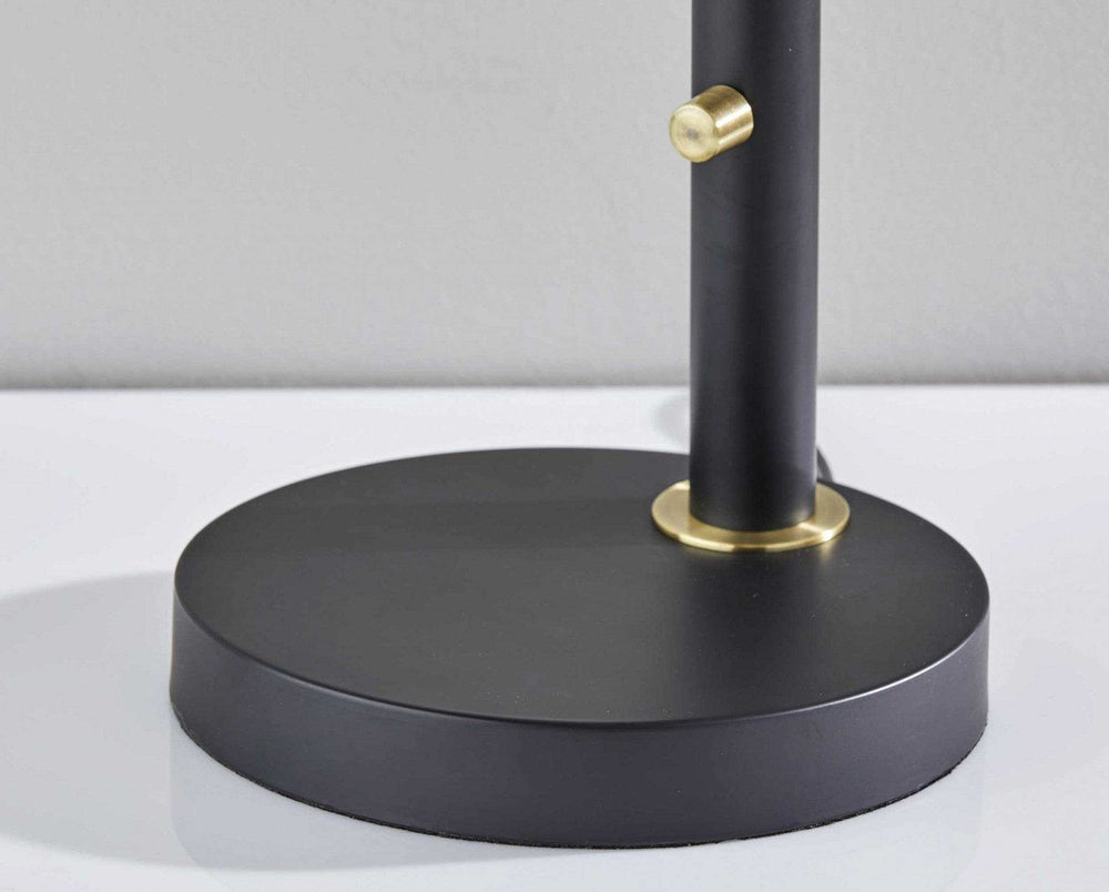 Brass Cinch Black Metal Adjustable Desk Lamp - Homeroots - Flyclothing LLC