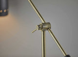 Brass Cinch Black Metal Adjustable Desk Lamp - Homeroots - Flyclothing LLC
