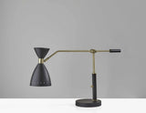 Brass Cinch Black Metal Adjustable Desk Lamp - Homeroots - Flyclothing LLC