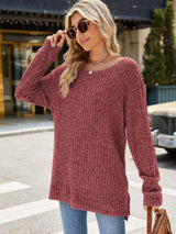 Round Neck Long Sleeve T-Shirt - Trendsi - Flyclothing LLC