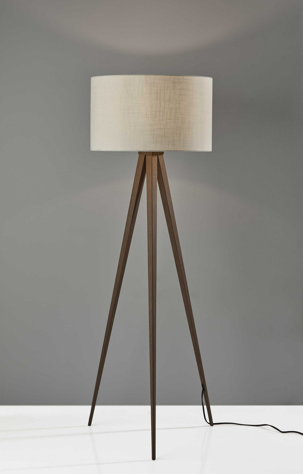 60" Tripod Floor Lamp With White Drum Shade - Homeroots - Flyclothing LLC