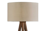 60" Tripod Floor Lamp With White Drum Shade - Homeroots
