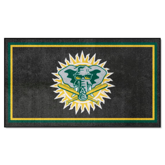 Oakland Athletics 3ft. x 5ft. Plush Area Rug - Retro Collection - Oakland Athletics