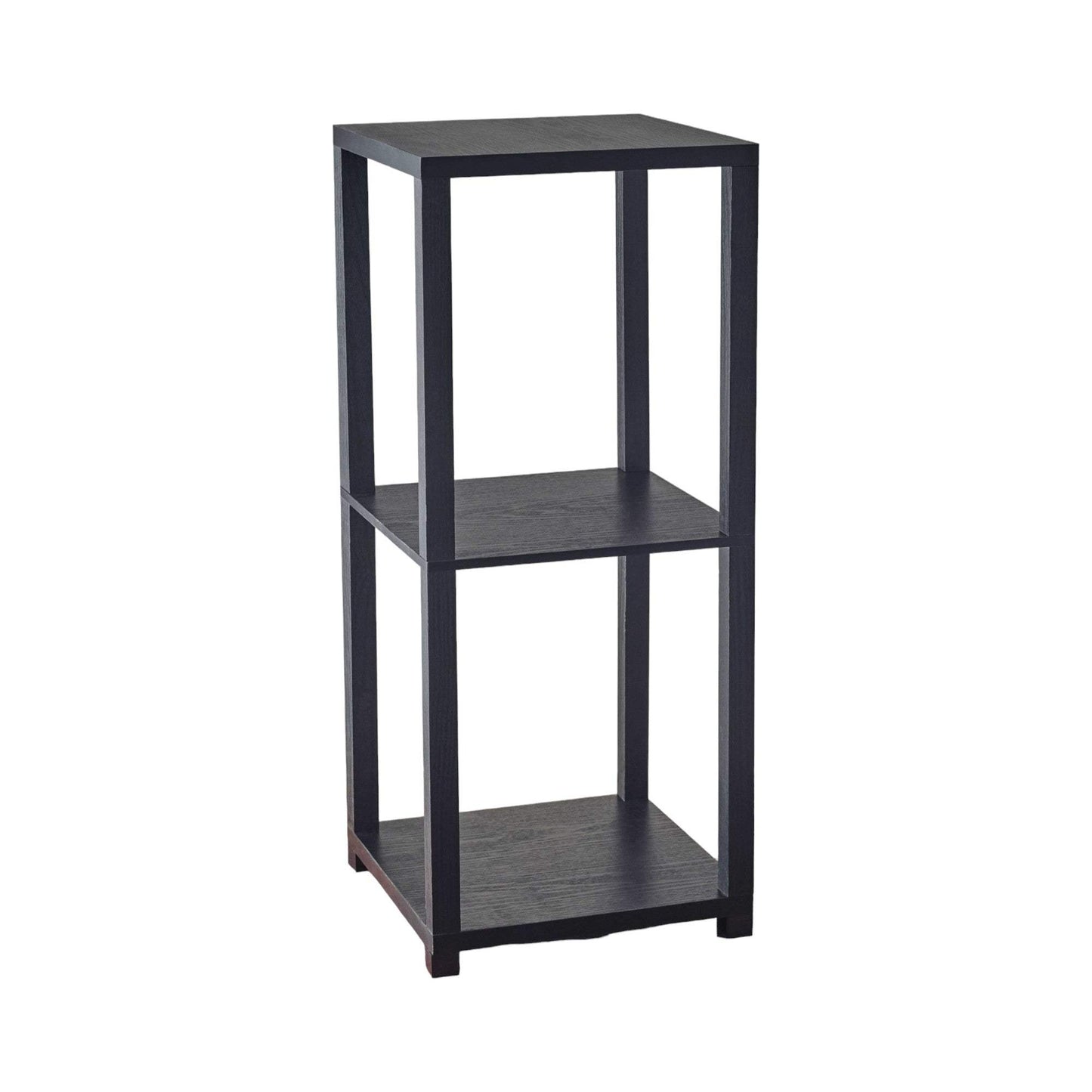 28" Black Square End Table With Two Shelves - Homeroots - Flyclothing LLC