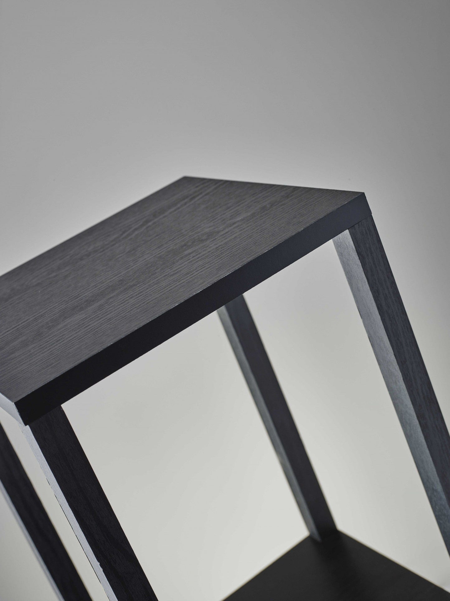 35" Black Solid Wood Square End Table With Two Shelves - Homeroots - Flyclothing LLC