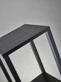 35" Black Solid Wood Square End Table With Two Shelves - Homeroots