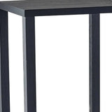 35" Black Solid Wood Square End Table With Two Shelves - Homeroots - Flyclothing LLC