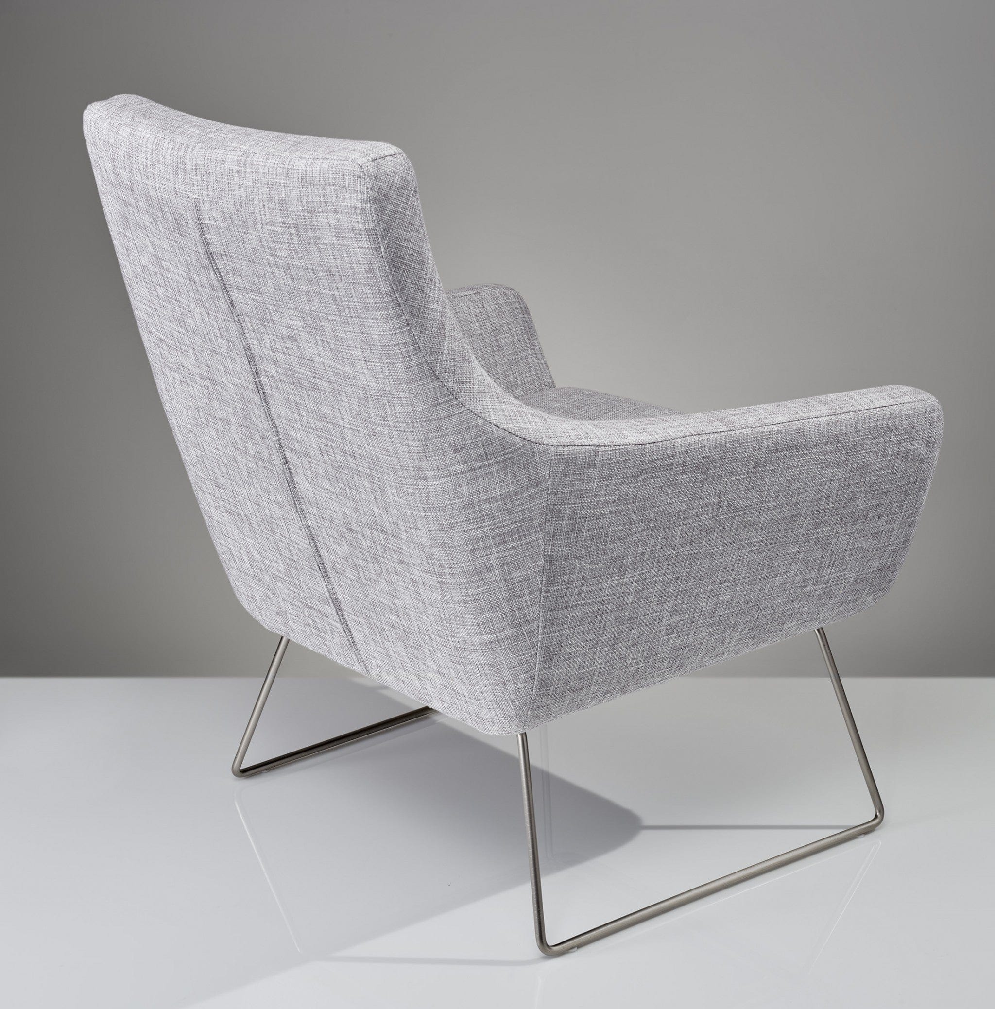 Pale Grey Upholstered Armchair - Homeroots