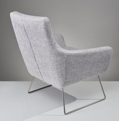 Pale Grey Upholstered Armchair - Homeroots