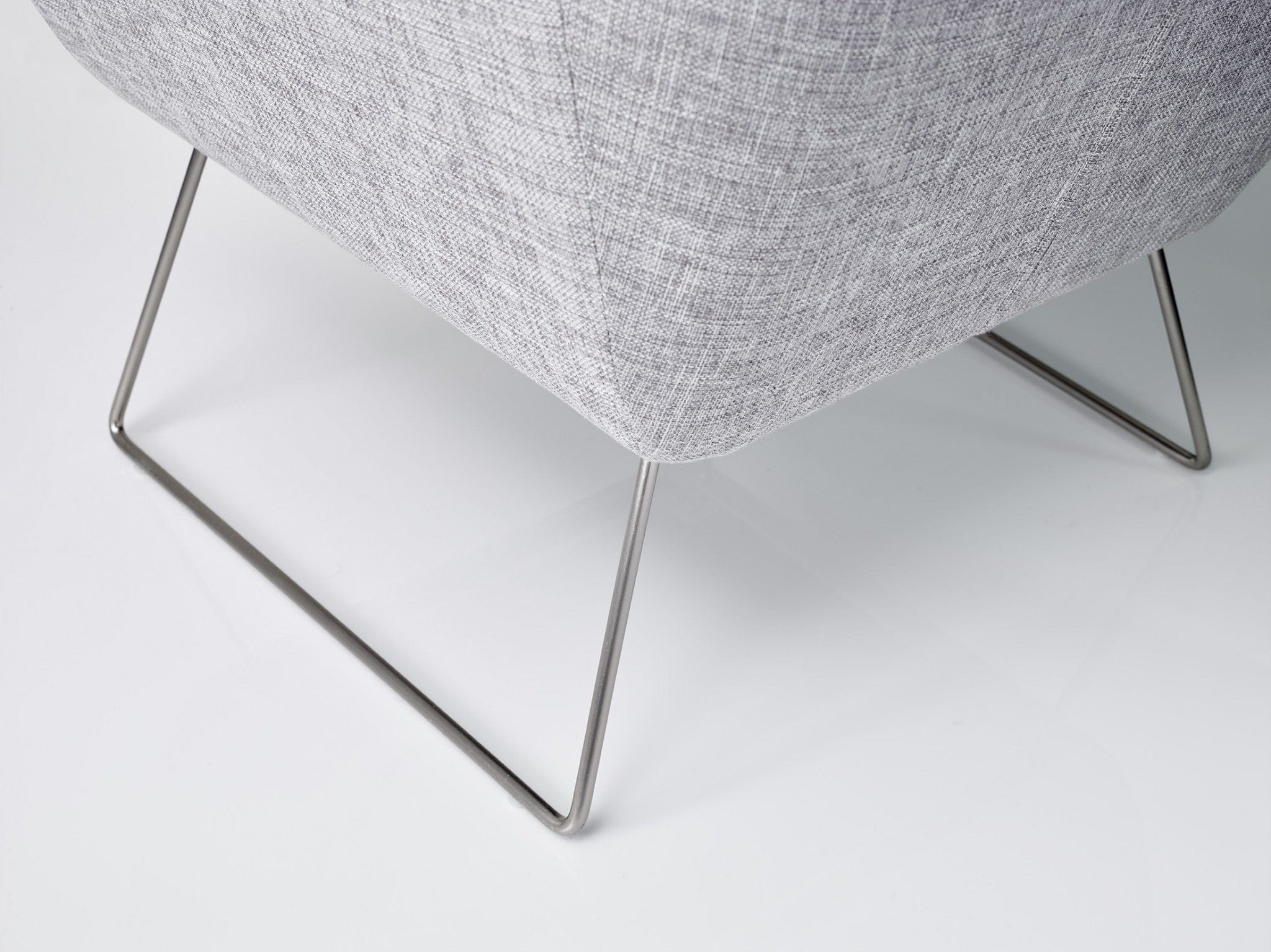 Pale Grey Upholstered Armchair - Homeroots