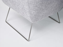 Pale Grey Upholstered Armchair - Homeroots