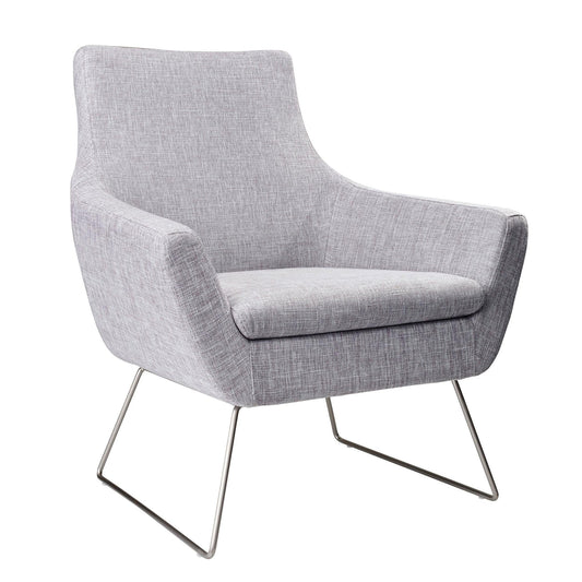 Pale Grey Upholstered Armchair - Homeroots
