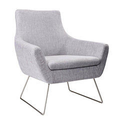 Pale Grey Upholstered Armchair - Homeroots