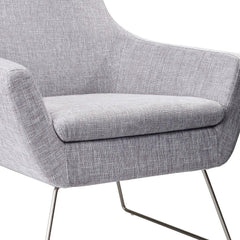 Pale Grey Upholstered Armchair - Homeroots