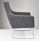 Dark Grey Upholstered Armchair - Homeroots - Flyclothing LLC