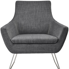 Dark Grey Upholstered Armchair - Homeroots