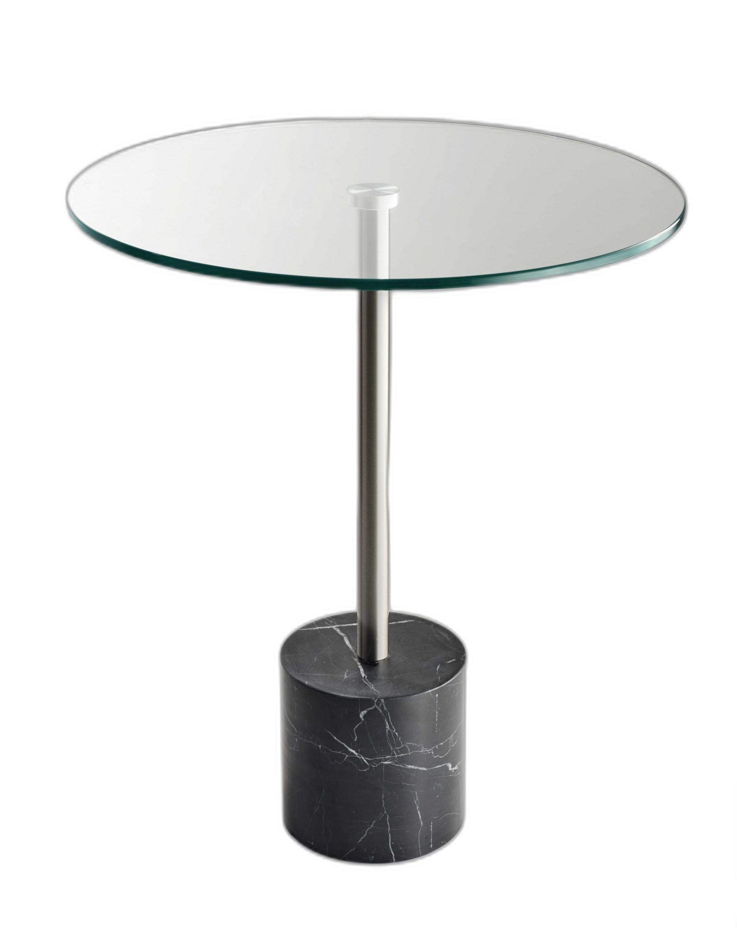 21" Silver And Clear Glass Round End Table - Homeroots - Flyclothing LLC
