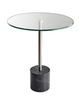 21" Silver And Clear Glass Round End Table - Homeroots - Flyclothing LLC