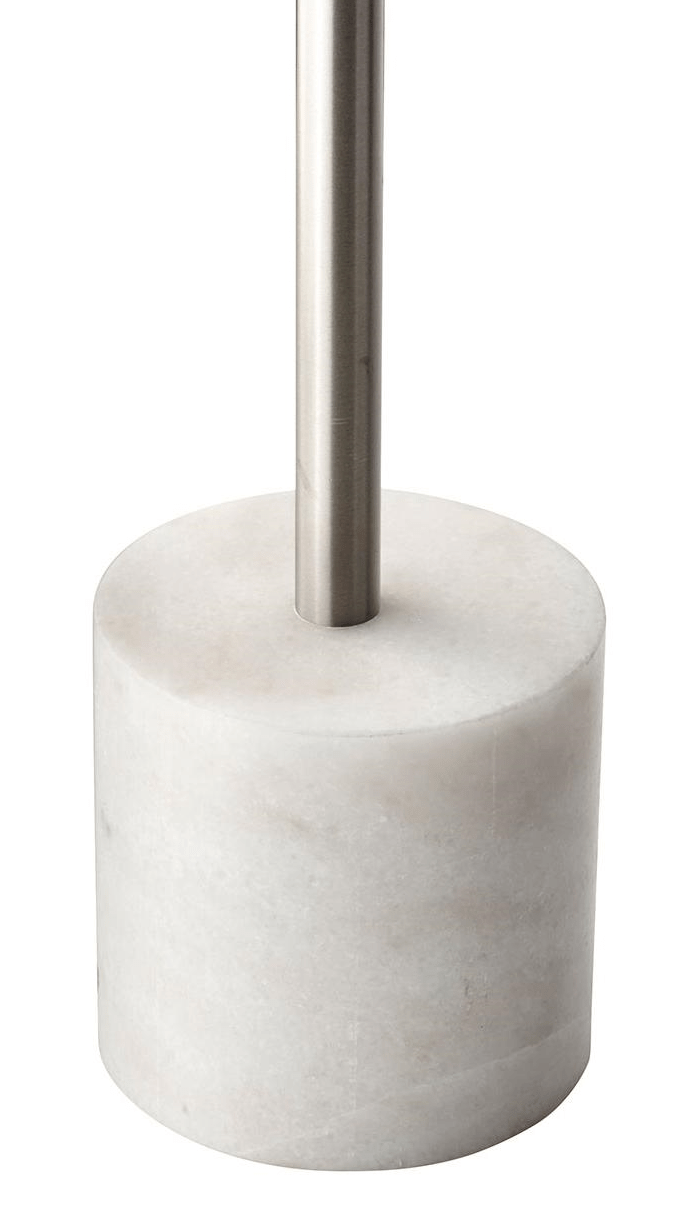 21" Silver And Clear Glass Round End Table - Homeroots