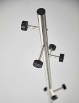12" X 67.5" Brushed Steel Brushed Steel Coat Rack - Homeroots - Flyclothing LLC