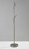 67" Brushed Steel Coat Tree Rack - Homeroots