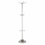 14" X 70" Champagne Powder Coated Steel Umbrella Stand Coat Rack - Homeroots