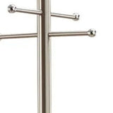 13" X 67" Brushed Steel Brushed Steel Coat Rack - Homeroots - Flyclothing LLC