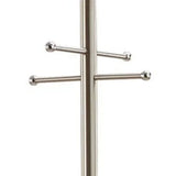 13" X 67" Brushed Steel Brushed Steel Coat Rack - Homeroots - Flyclothing LLC