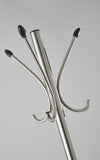 13" X 68" Brushed Steel Brushed Steel Stand Coat Rack - Homeroots - Flyclothing LLC
