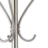 13" X 68" Brushed Steel Brushed Steel Stand Coat Rack - Homeroots - Flyclothing LLC