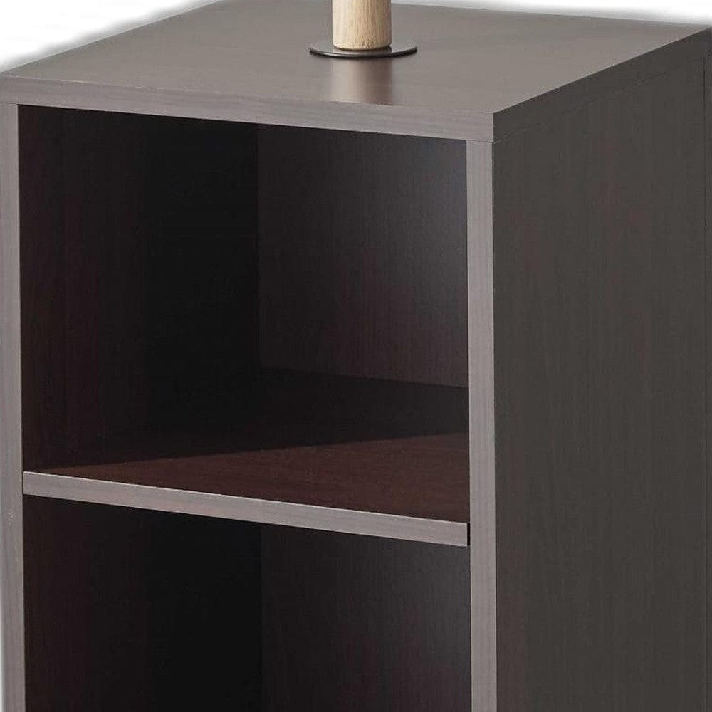 12" X 12" X 69" Walnut Walnut Storage Coat Rack - Homeroots - Flyclothing LLC