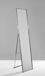 59" Silver Metal Framed Cheval Standing Mirror - Homeroots - Flyclothing LLC