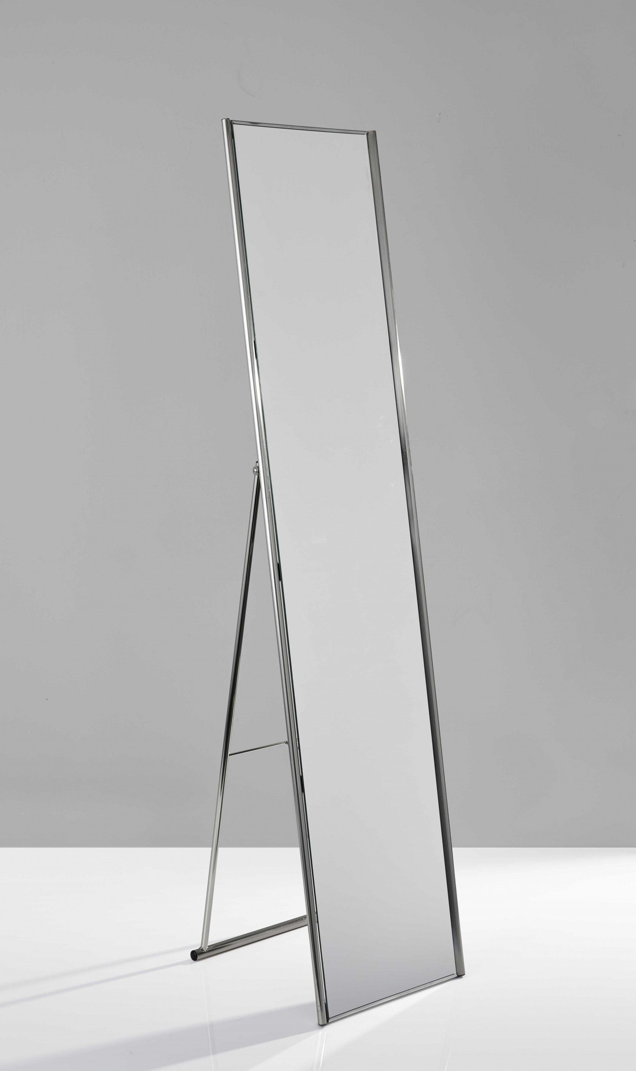 59" Silver Metal Framed Cheval Standing Mirror - Homeroots - Flyclothing LLC
