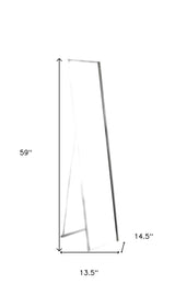 59" Silver Metal Framed Cheval Standing Mirror - Homeroots - Flyclothing LLC