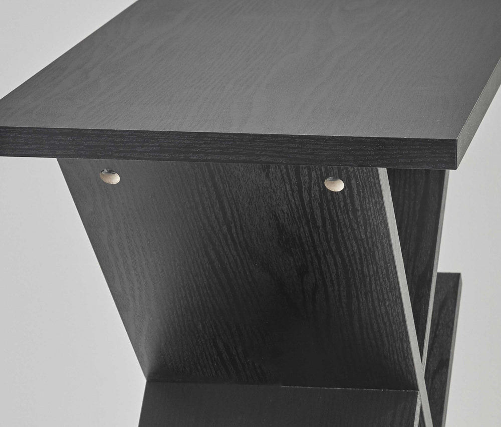 19" Black Solid Wood Pedestal Console Table - Homeroots - Flyclothing LLC