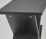 19" Black Solid Wood Pedestal Console Table - Homeroots - Flyclothing LLC