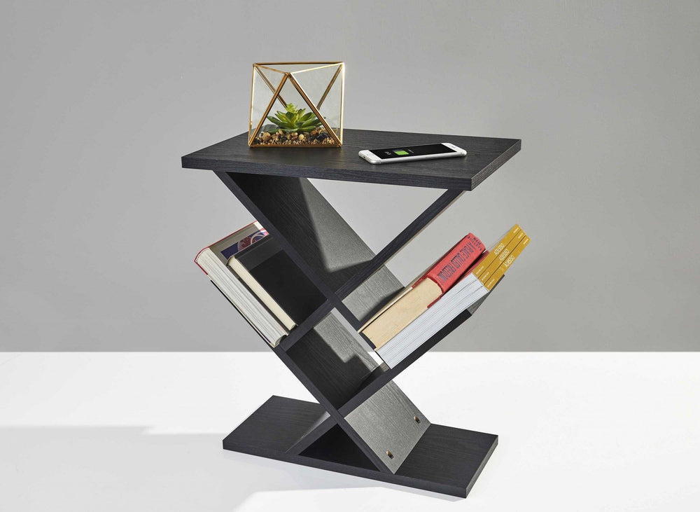 19" Black Solid Wood Pedestal Console Table - Homeroots - Flyclothing LLC