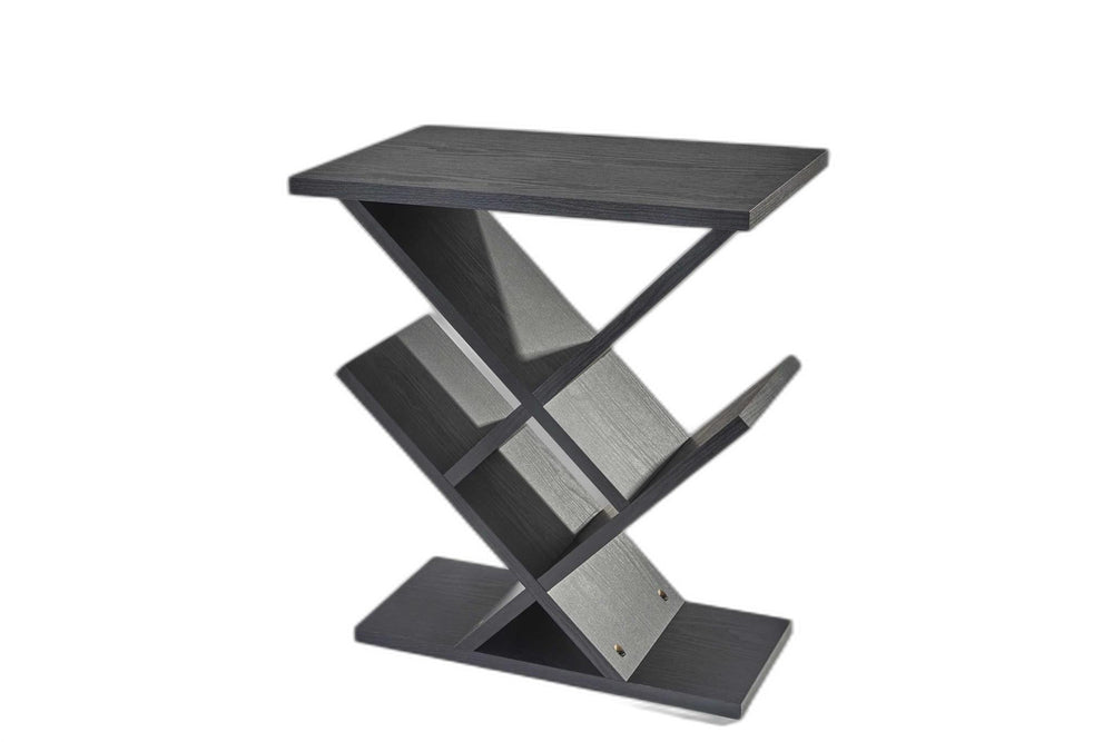 19" Black Solid Wood Pedestal Console Table - Homeroots