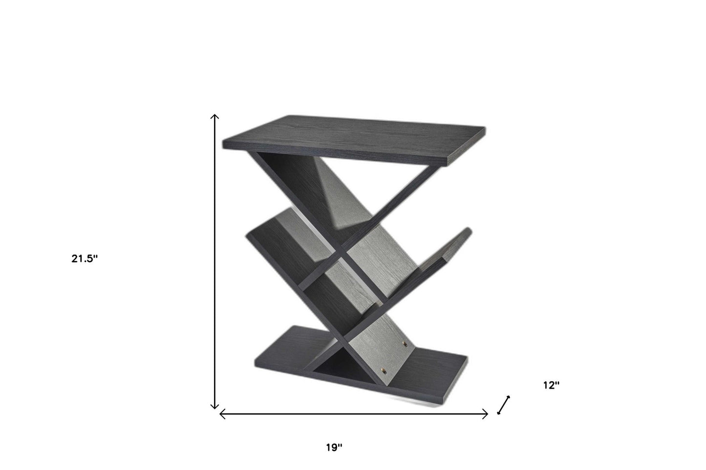 19" Black Solid Wood Pedestal Console Table - Homeroots - Flyclothing LLC