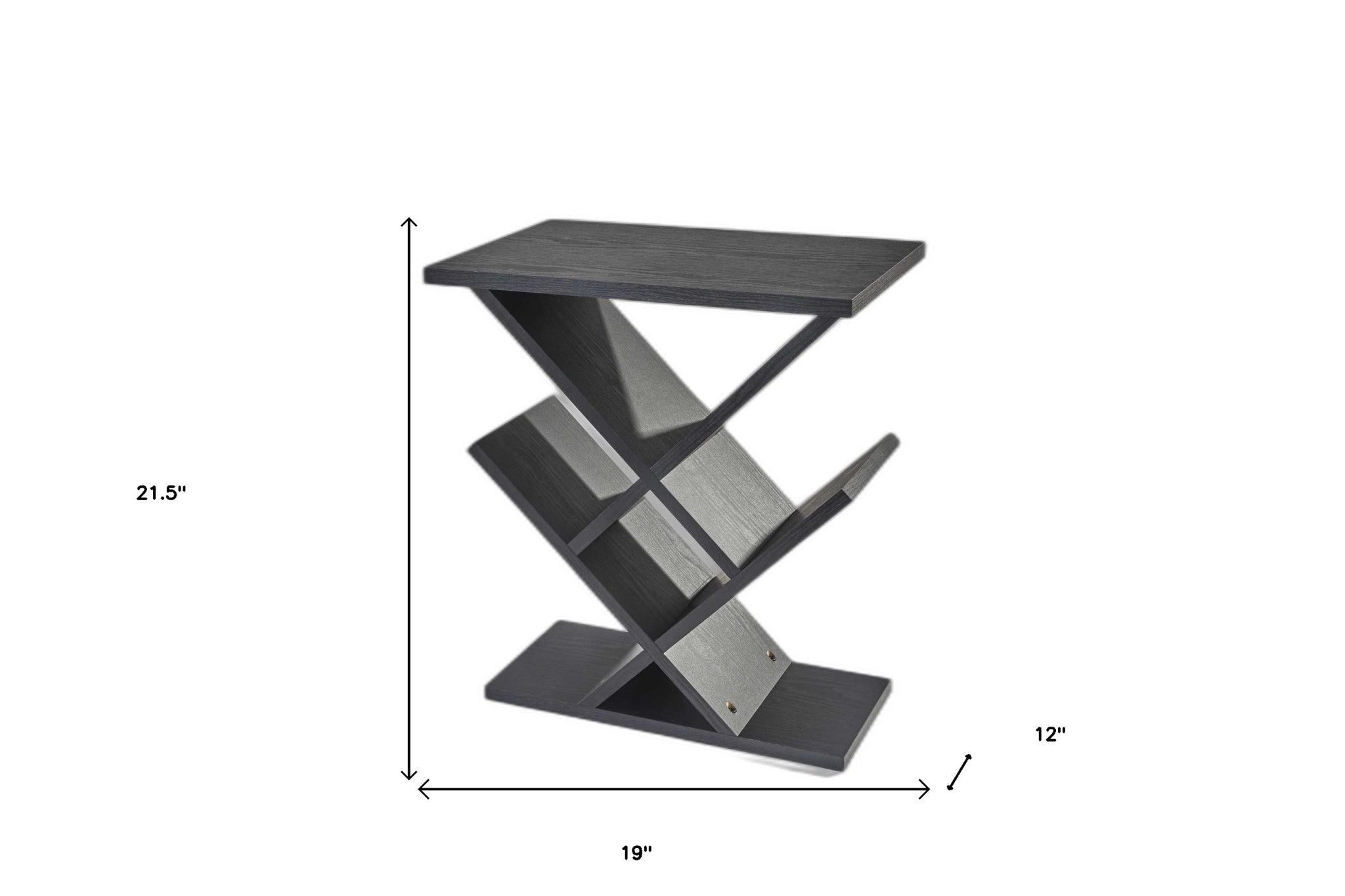 19" Black Solid Wood Pedestal Console Table - Homeroots - Flyclothing LLC