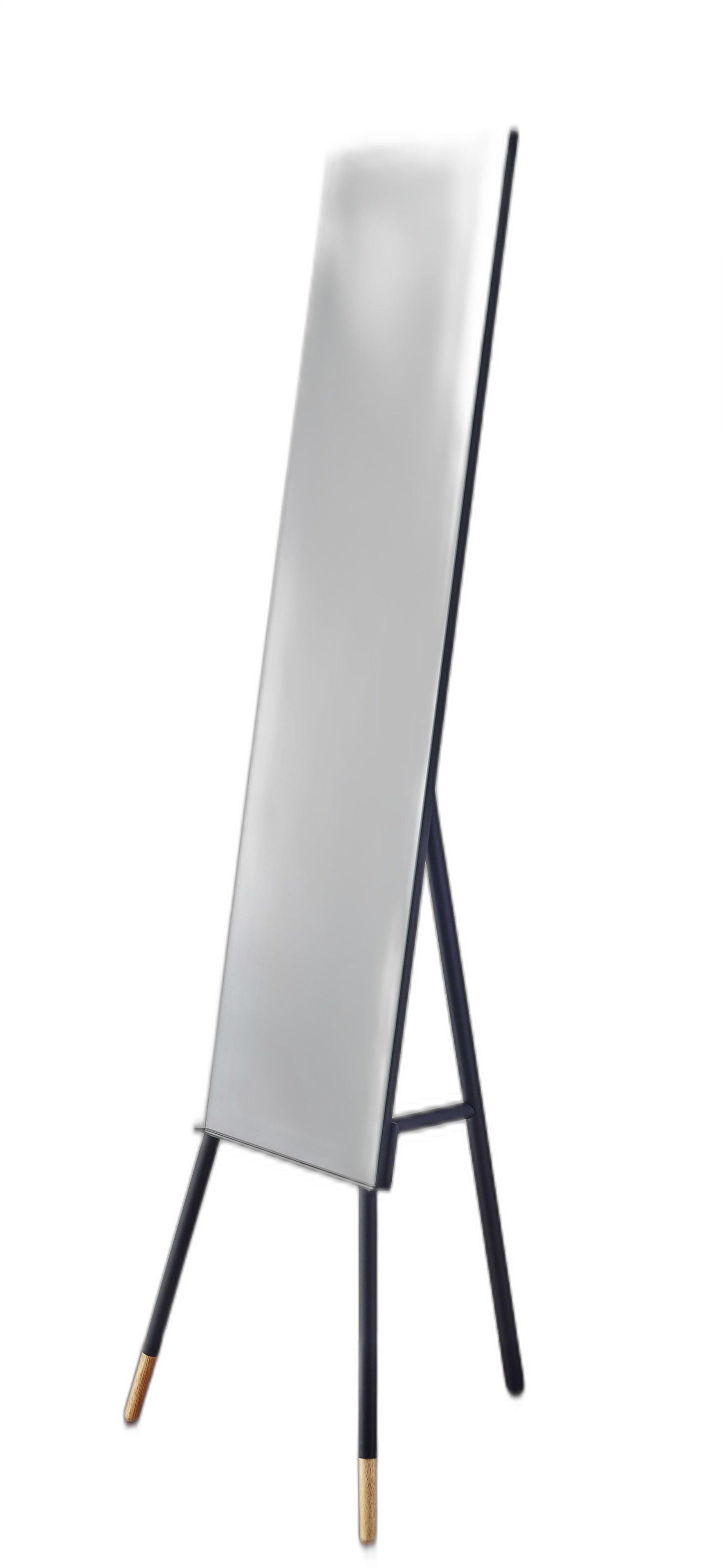 57" Black Rectangle Cheval Standing Metal Framed - Homeroots - Flyclothing LLC