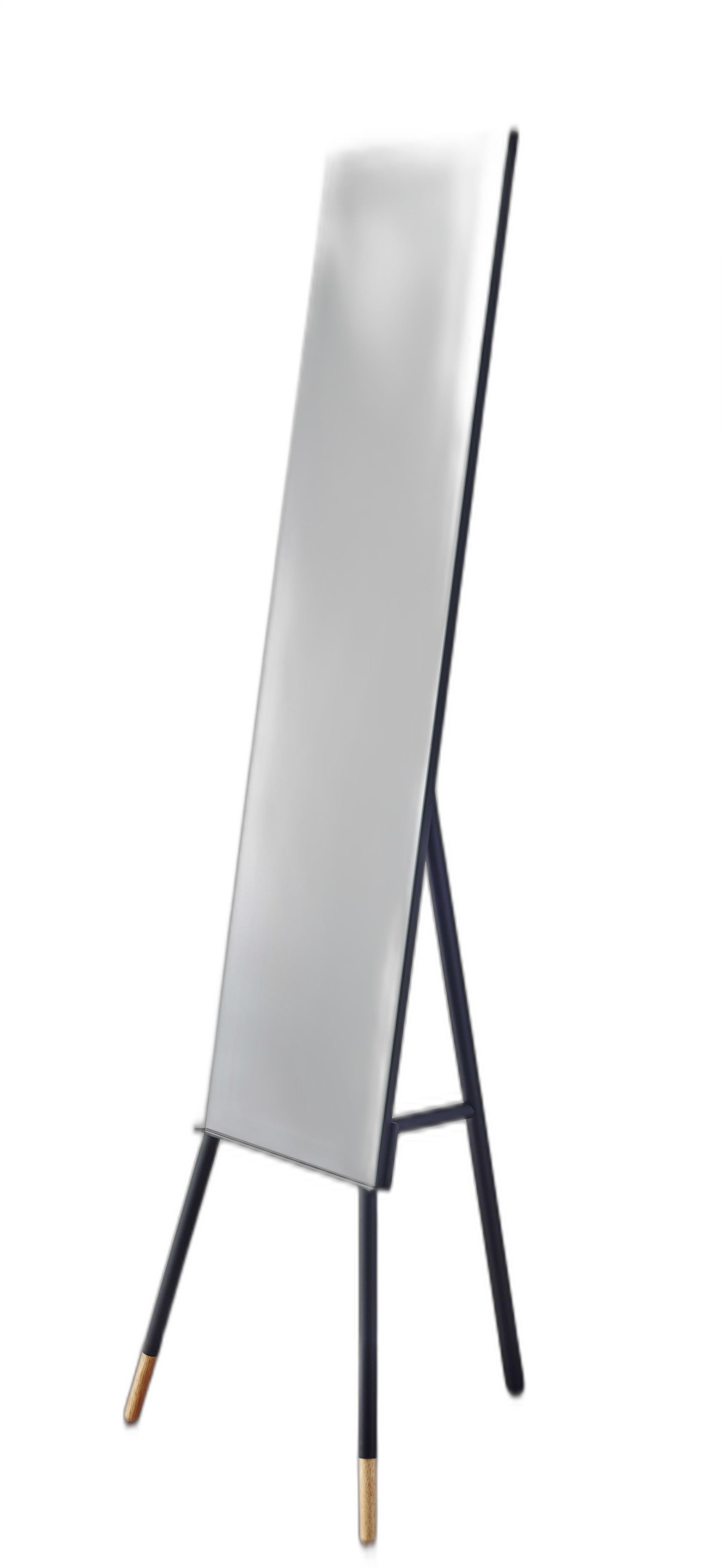 57" Black Rectangle Cheval Standing Metal Framed - Homeroots - Flyclothing LLC
