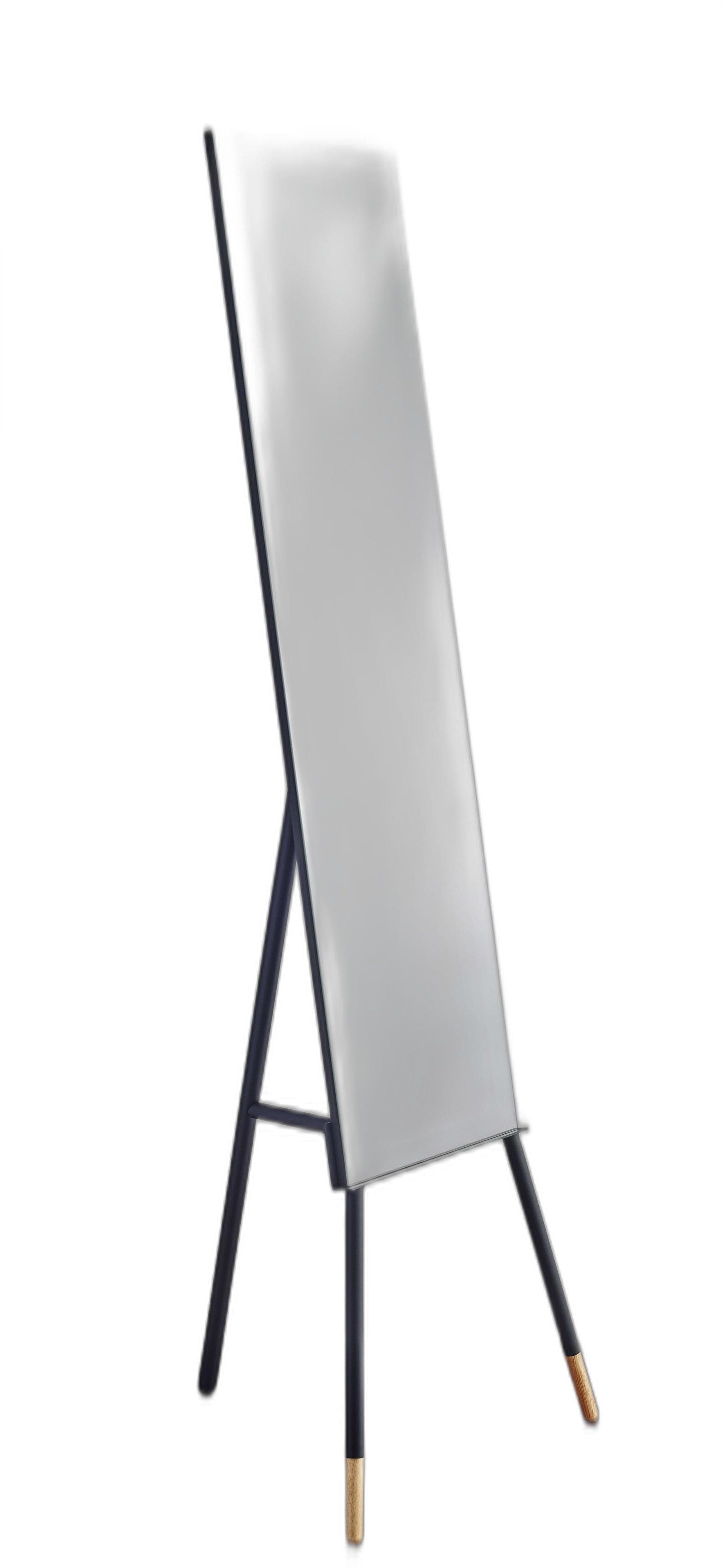 57" Black Rectangle Cheval Standing Metal Framed - Homeroots - Flyclothing LLC